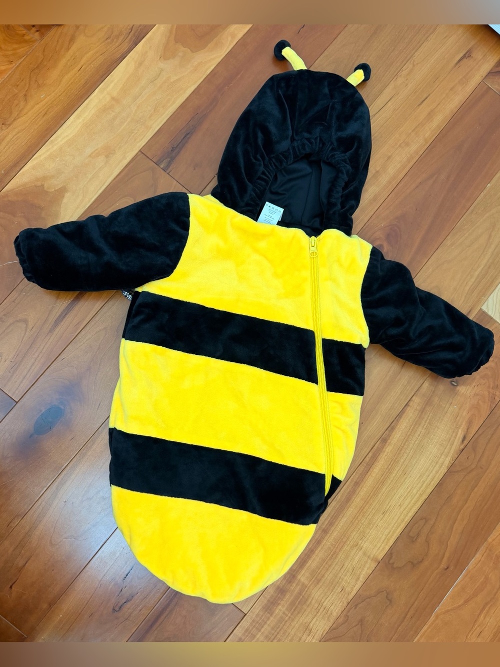 Baby Bumble Bee Costume Plush Hooded Wings Halloween Infant One Size